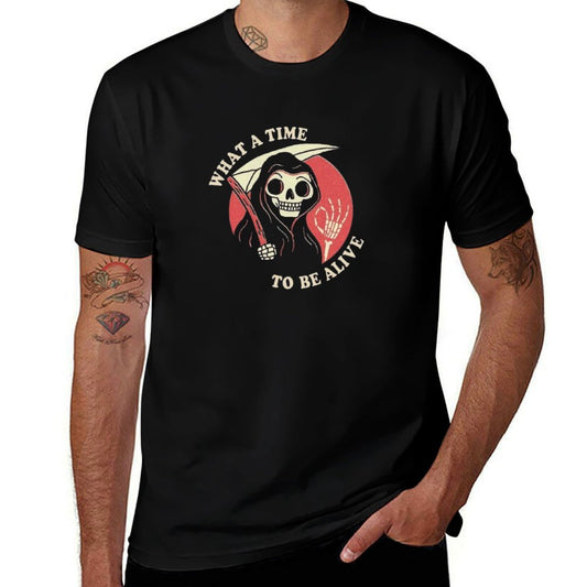 What A Time To Be Alive  Ribbed Collar T-Shirt