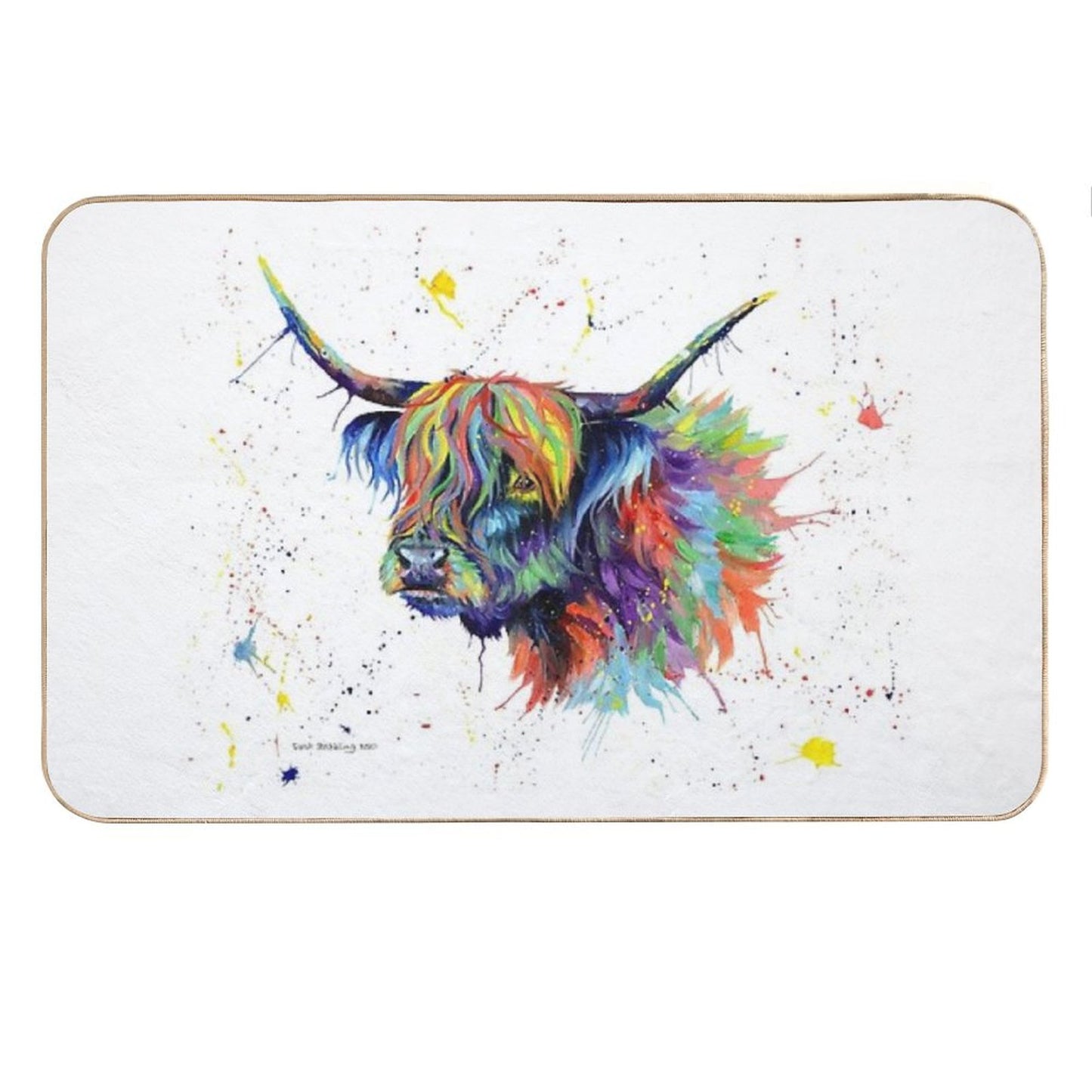 Highland Cow Multicolour Bath Mat