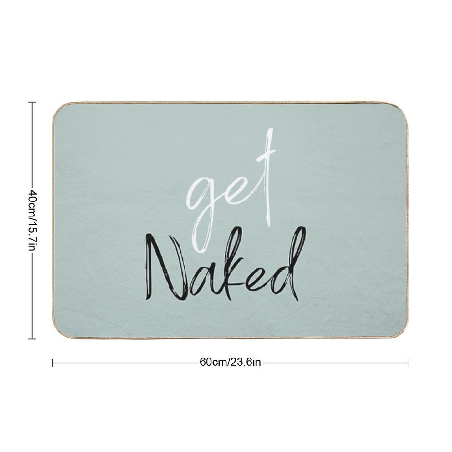 Get Naked Funny Bathroom Bath Mat
