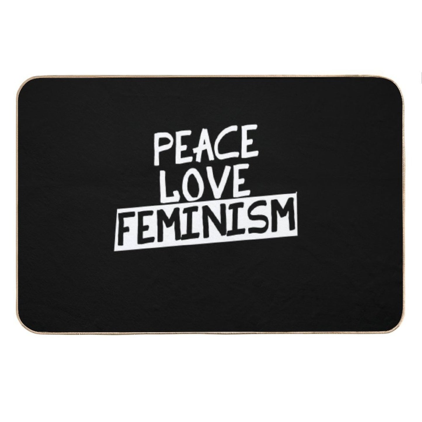 Peace Love Feminism Bath Mat