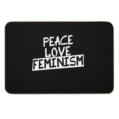 Peace Love Feminism Bath Mat