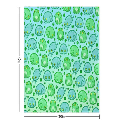 Friendly Frogs Throw Blanket