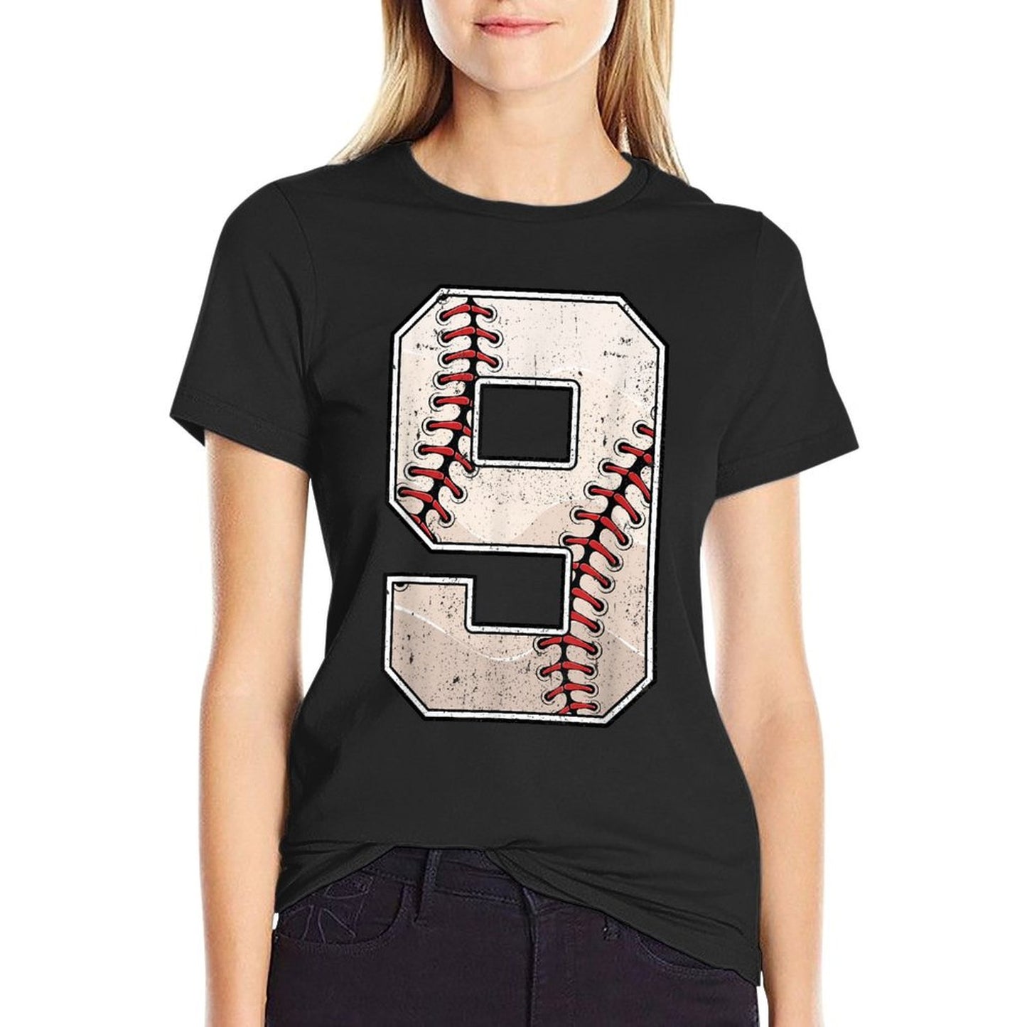 Baseball Birthday Boy Nine 9 Years Old Ninth 9th Bday Party T-Shirt