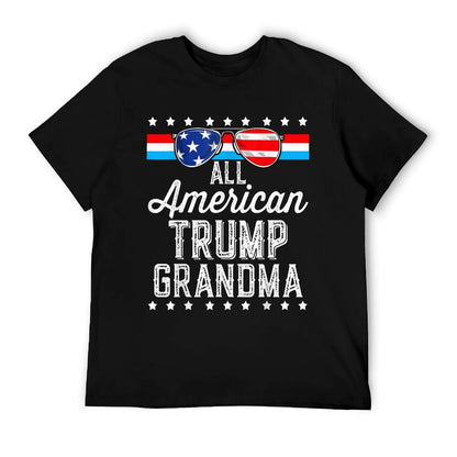 All American Trump Grandma American Flag Sunglasses Trump T-Shirt