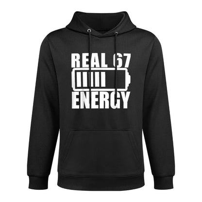 Real 67 Energy Funny Aura Energy at 67 Six Seven Meme Boys Machine Washable Hoodie