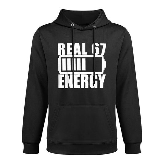 Real 67 Energy Funny Aura Energy at 67 Six Seven Meme Boys Machine Washable Hoodie