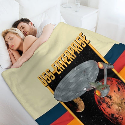 USS Enterprise NCC-1701 Throw Blanket