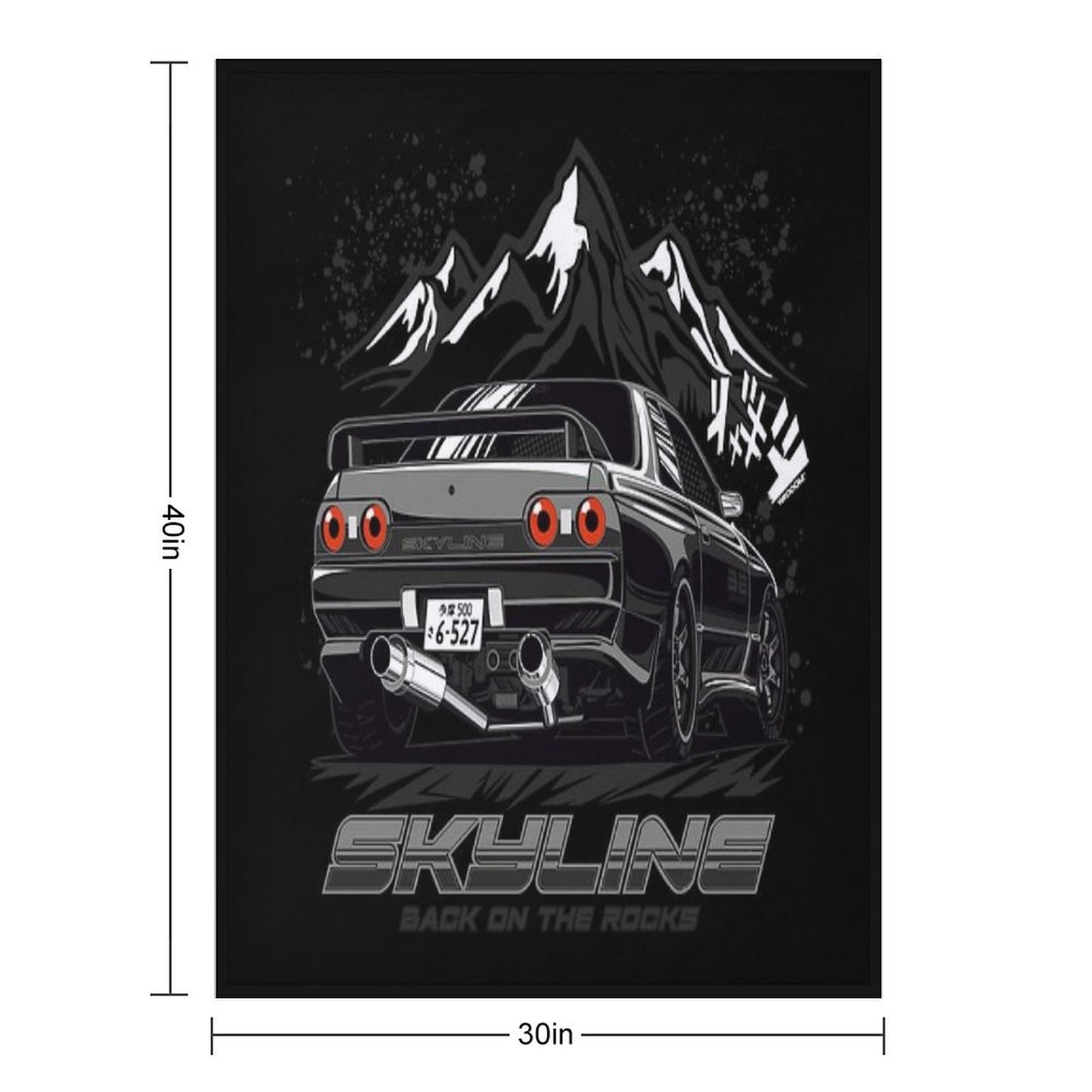 VR38 Swapped Skyline R32 Throw Blanket