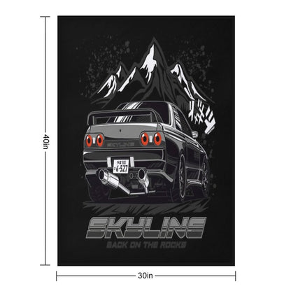 VR38 Swapped Skyline R32 Throw Blanket