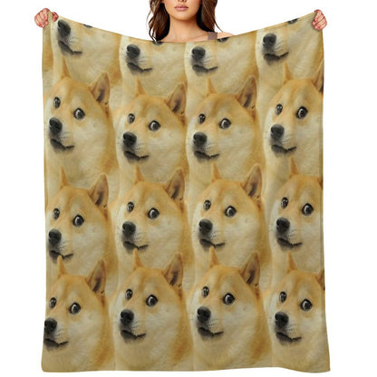 Doge Collage Throw Blanket