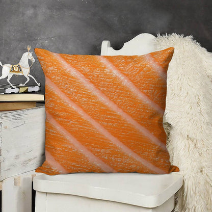 Salmon Sushi  Sashimi Linen Throw Pillow Cover