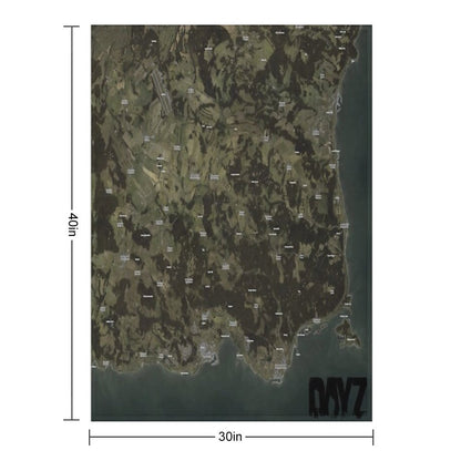 Day Z Map Throw Blanket