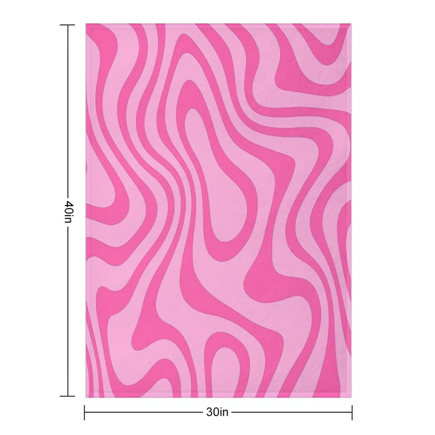 Vibrant Pink Wavy Abstract Pattern Throw Blanket