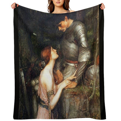 Lamia And The Soldier - John William Waterhouse Throw Blanket