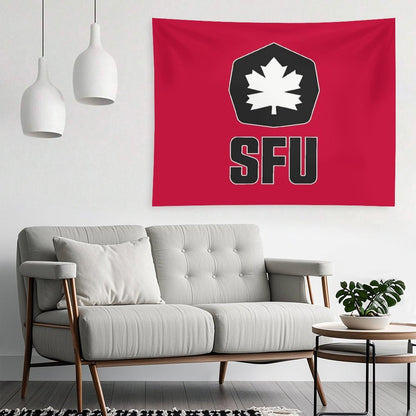 SFU Athletics Black White Tapestry