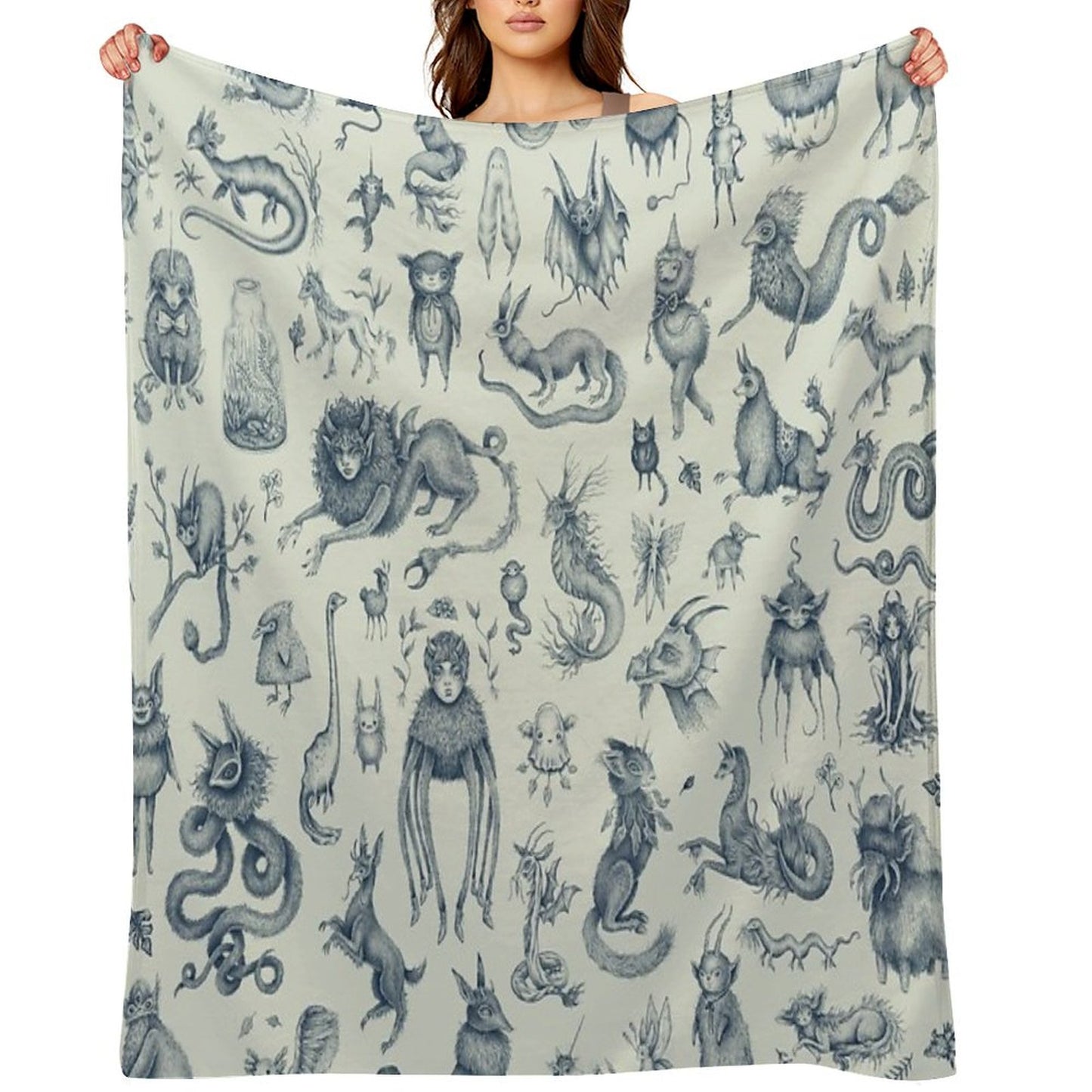 Beings And Creatures Throw Blanket