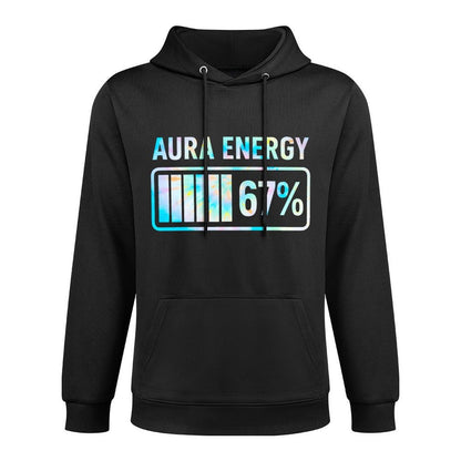 Aura Energy 67 Funny Six Seven Meme Gen Alpha Slang Relaxed Fit Hoodie