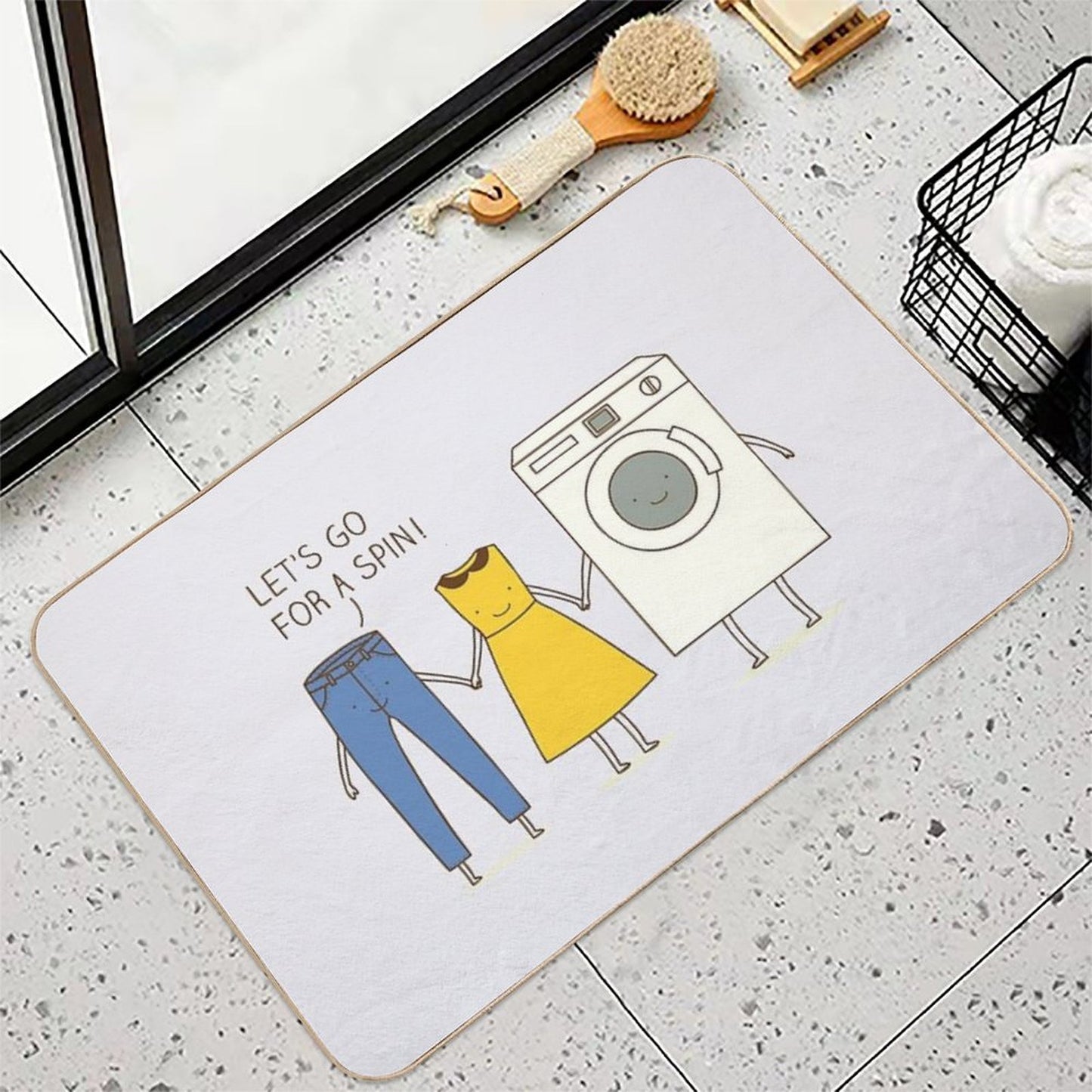 Let's Go for A Spin! Bath Mat