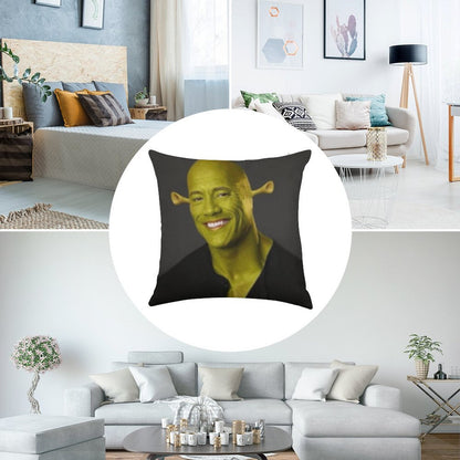 Dwayne 'The Shrok Johnson Linen Throw Pillow Cover