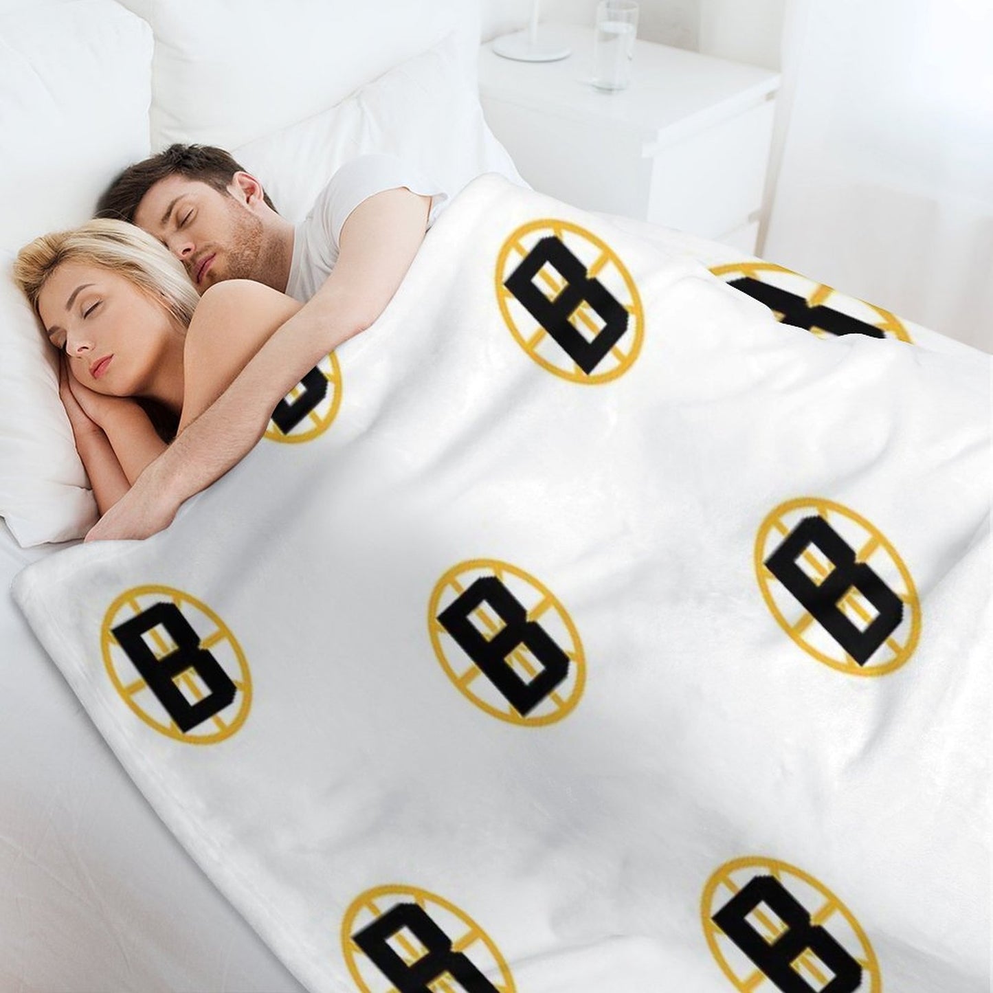 Boston Hockey Throw Blanket