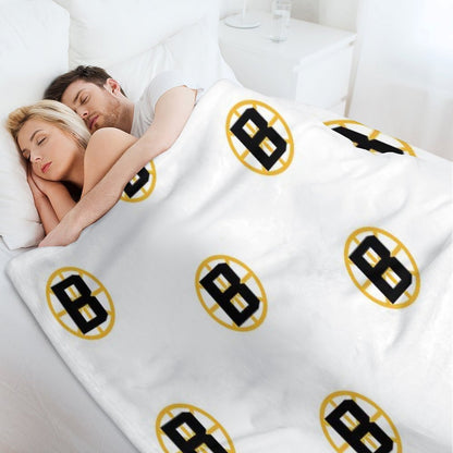 Boston Hockey Throw Blanket