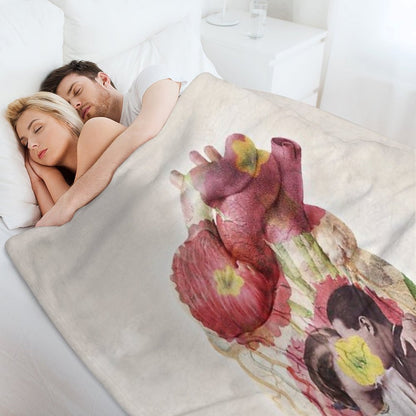 You Are In My Heart - Floral Version Throw Blanket