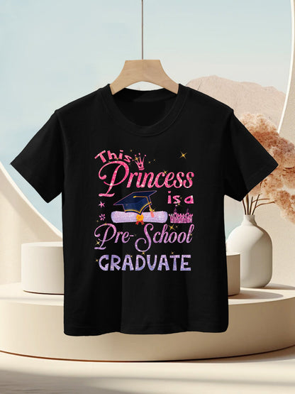This Princess Is A Pre School Graduate Graduation Pre K Kids T-Shirt