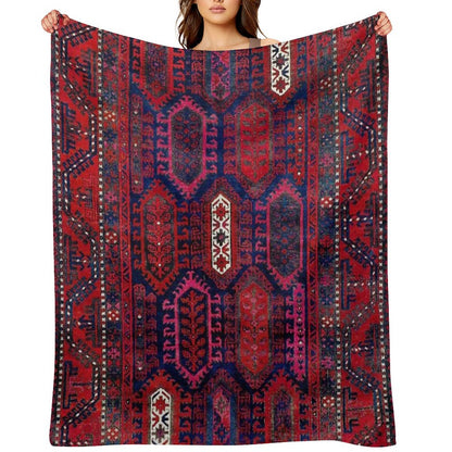 Timuri Herat  Antique Afghanistan Tribal Rug Print Throw Blanket