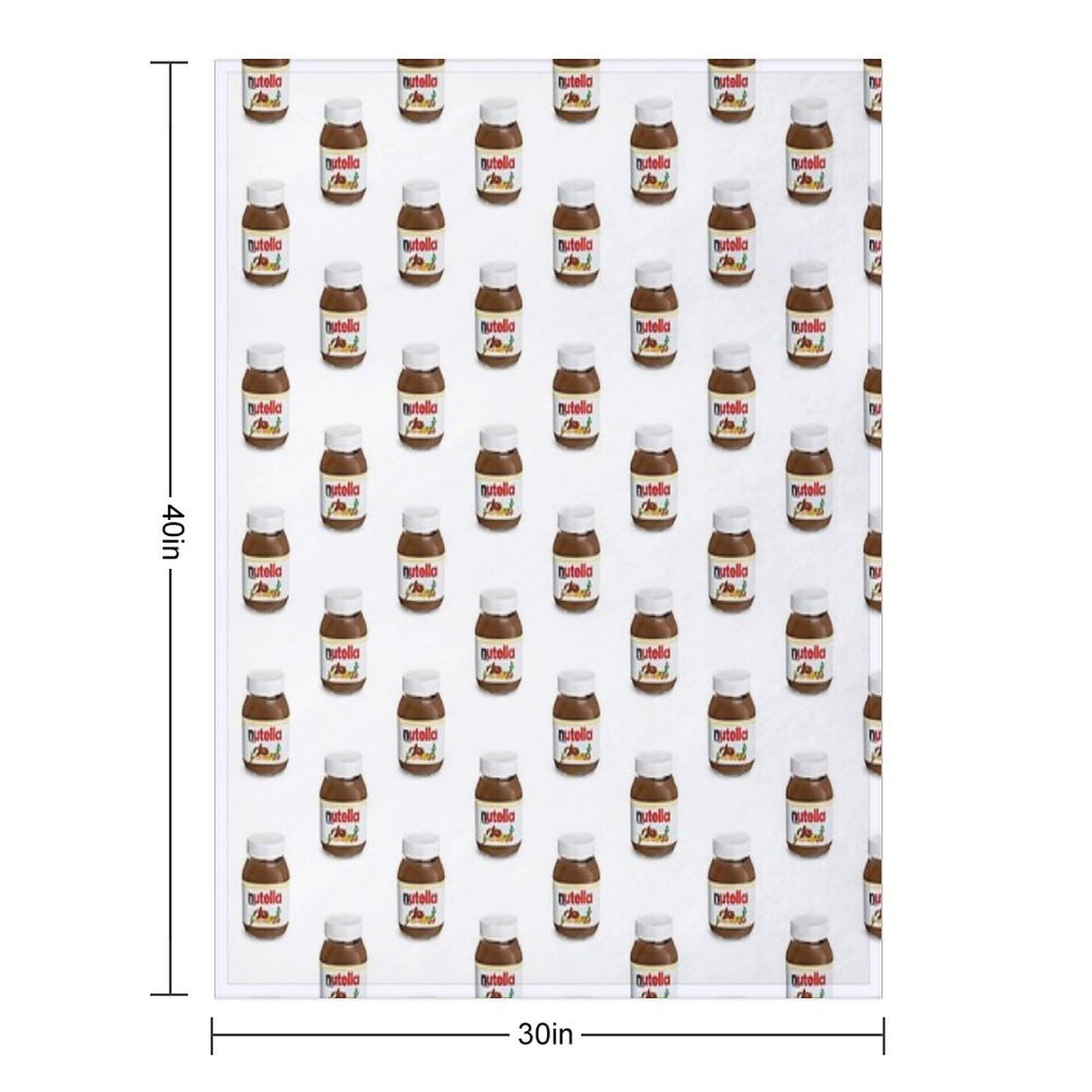 Real Nutella Throw Blanket