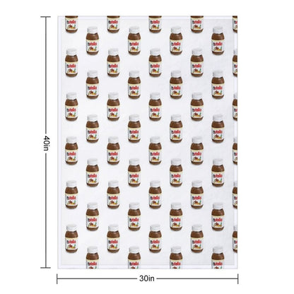 Real Nutella Throw Blanket