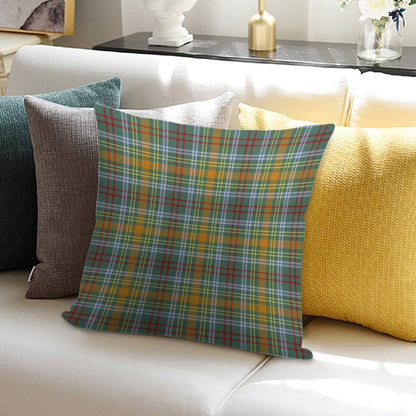 O'Brien Tartan Pattern Colorful Irish Plaid Soft Luxury Feel Throw Pillow