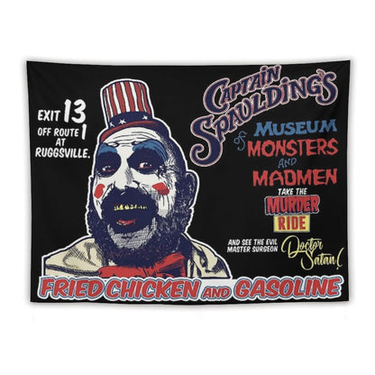 Captain Spaulding's Museum of Monsters And Madmen Tapestry