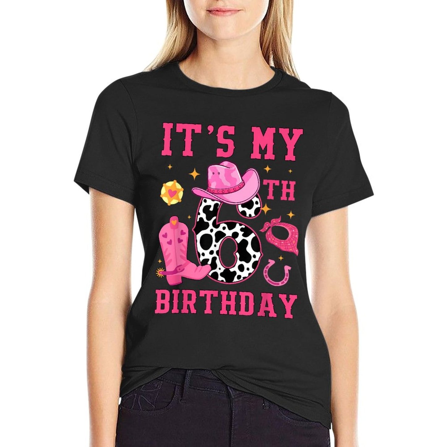 It&#39;s My 6th Birthday Rodeo Western Cowgirl 6 Years Old T-Shirt