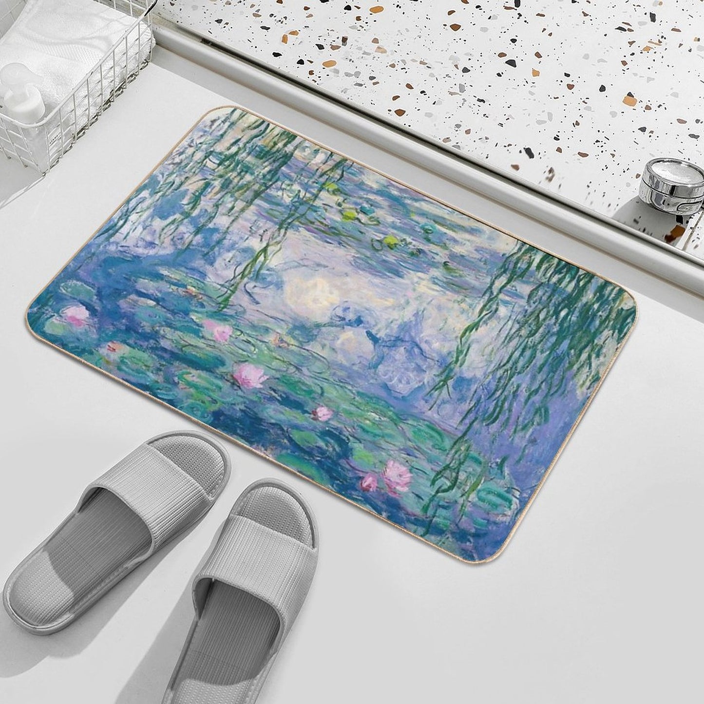 Water Lilies Claude Monet Fine Art Bath Mat