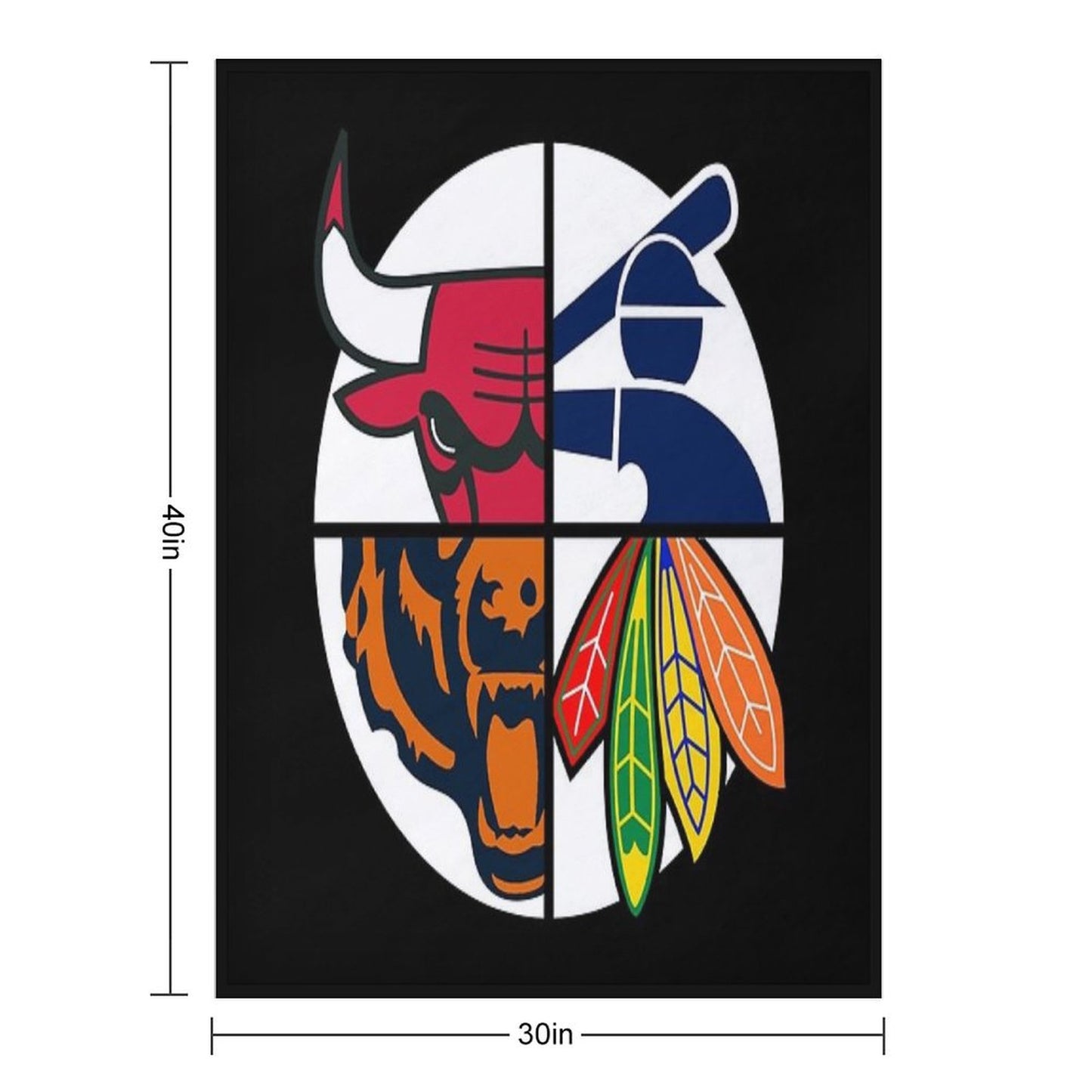 Chicago Southside Sports Throw Blanket
