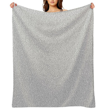 Entire Twilight Movie Script Throw Blanket