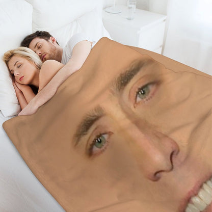 Nicolas Cage Giant Face Throw Blanket