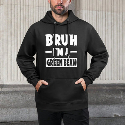 Bruh Im A Green Bean Funny Lazy Halloween Costume Party Casual Wear Hoodie