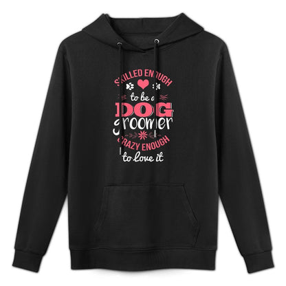 Womens Cute Dog Groomer Tshirt Women Dog Grooming Christmas Gift Shape Retention Hoodie