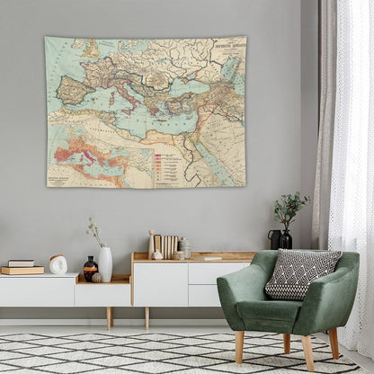 Vintage Map of The Roman Empire Tapestry