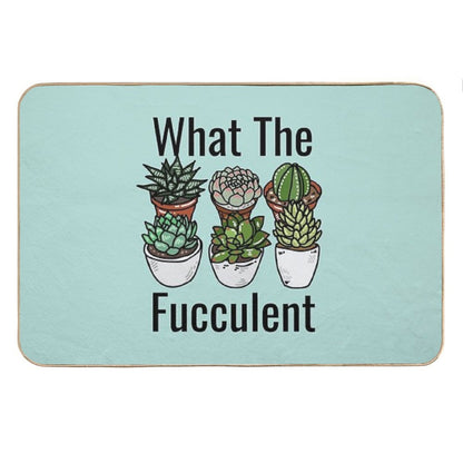What The Fucculent Funny Meme Bath Mat