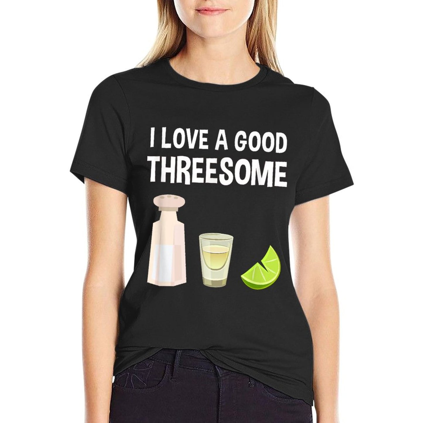 Salt Lime Tequila Threesome Bartender Bar Drink T-Shirt