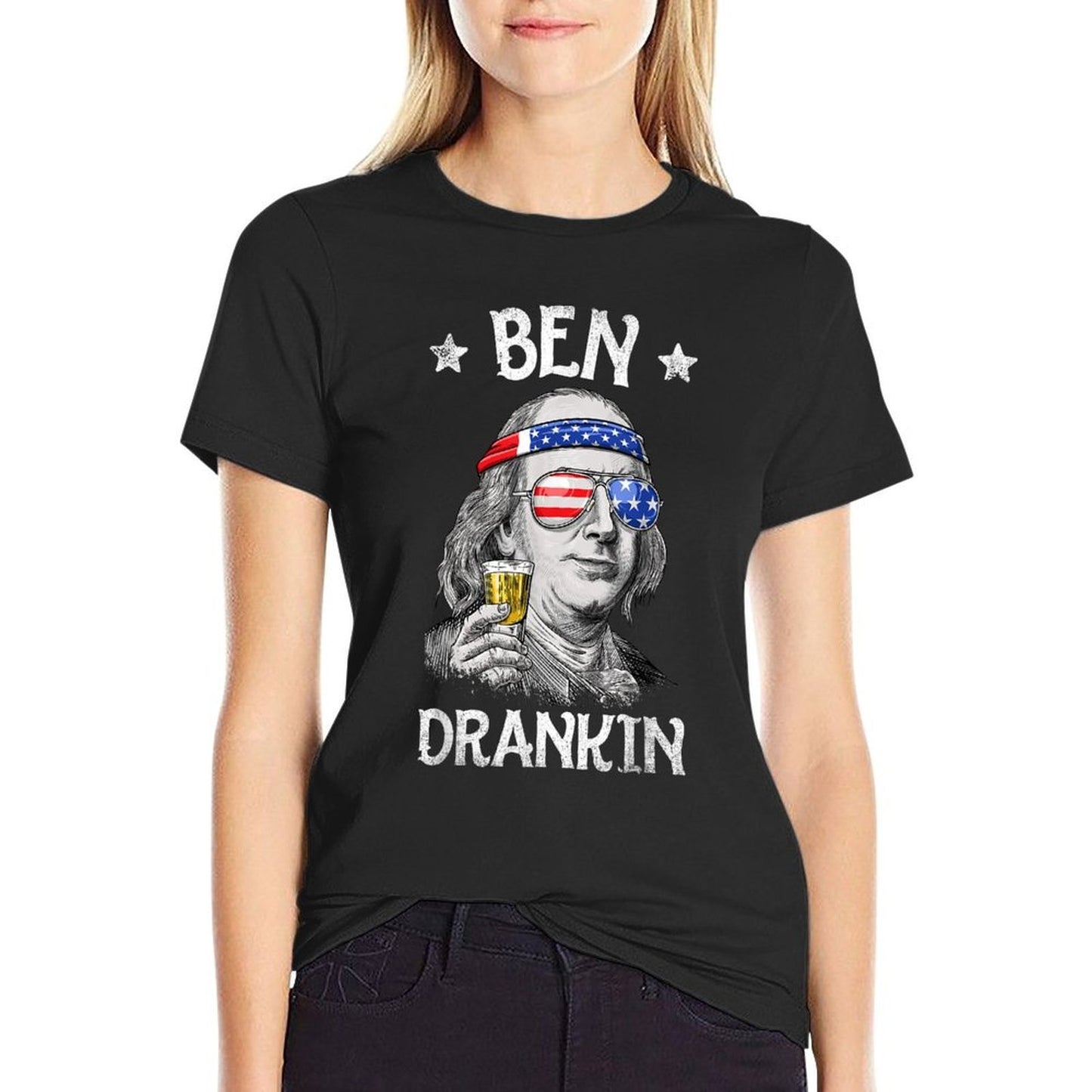 Ben Drankin 4th of July Benjamin Franklin Men Women USA  Affordable Price T-Shirt