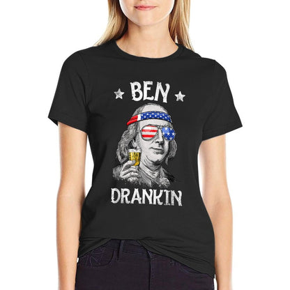 Ben Drankin 4th of July Benjamin Franklin Men Women USA  Affordable Price T-Shirt