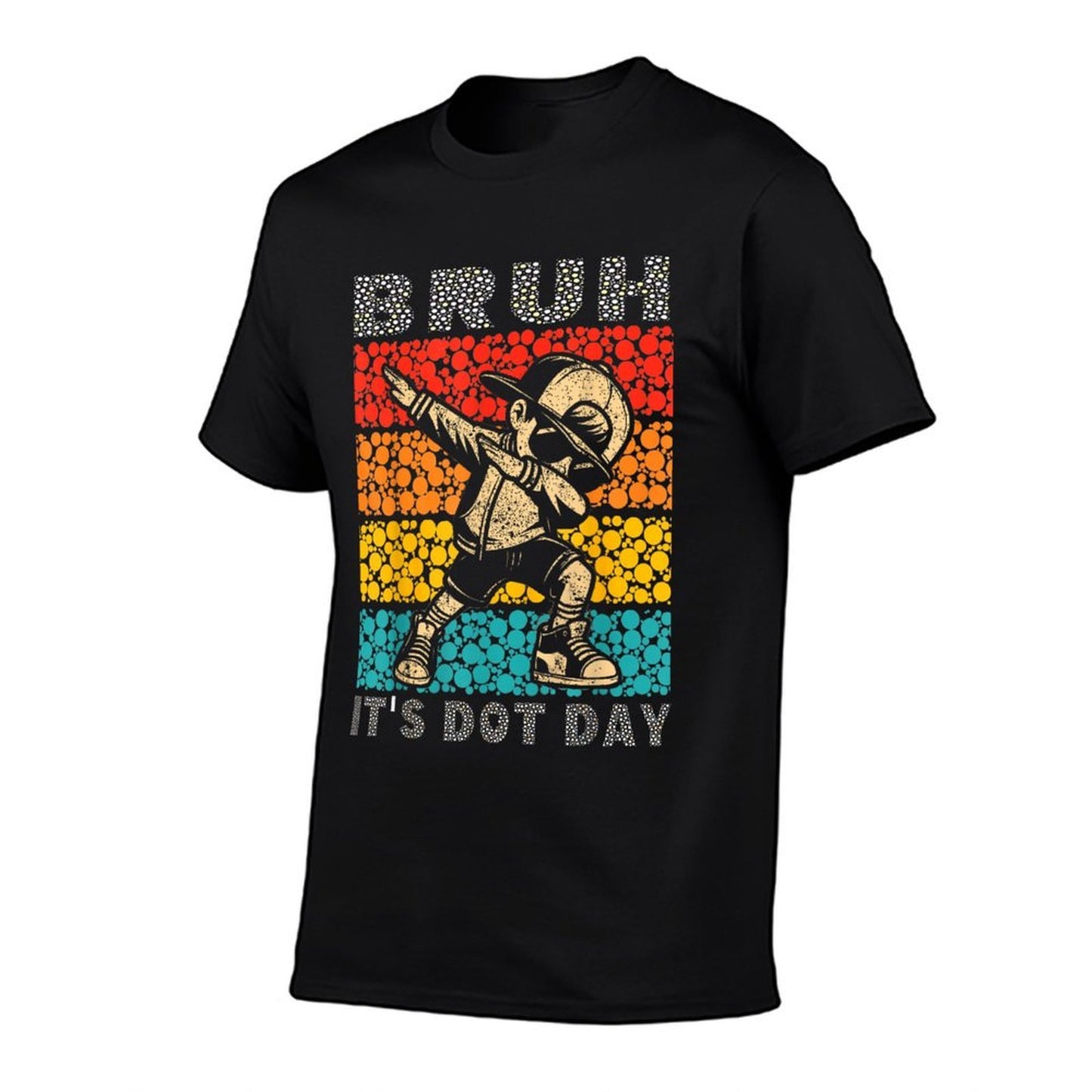 Bruh Its Dot Day Dabbing Boy Kids Boys Girls Women Dot Day  Oversized Silhouette T-Shirt