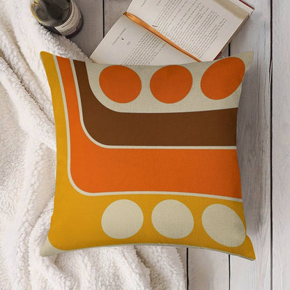 Retro Geometric Design 653 Linen Throw Pillow Cover