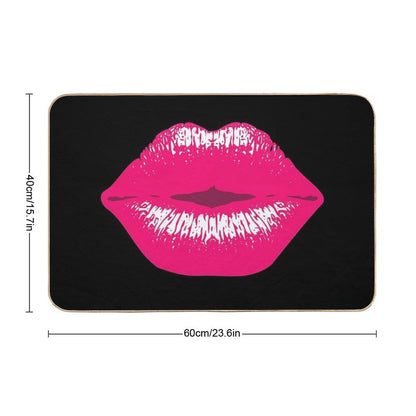 Pink Kiss Kissing Lips Lipstick Lipgloss Bath Mat