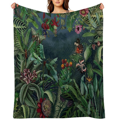 Midnight Rainforest I Throw Blanket