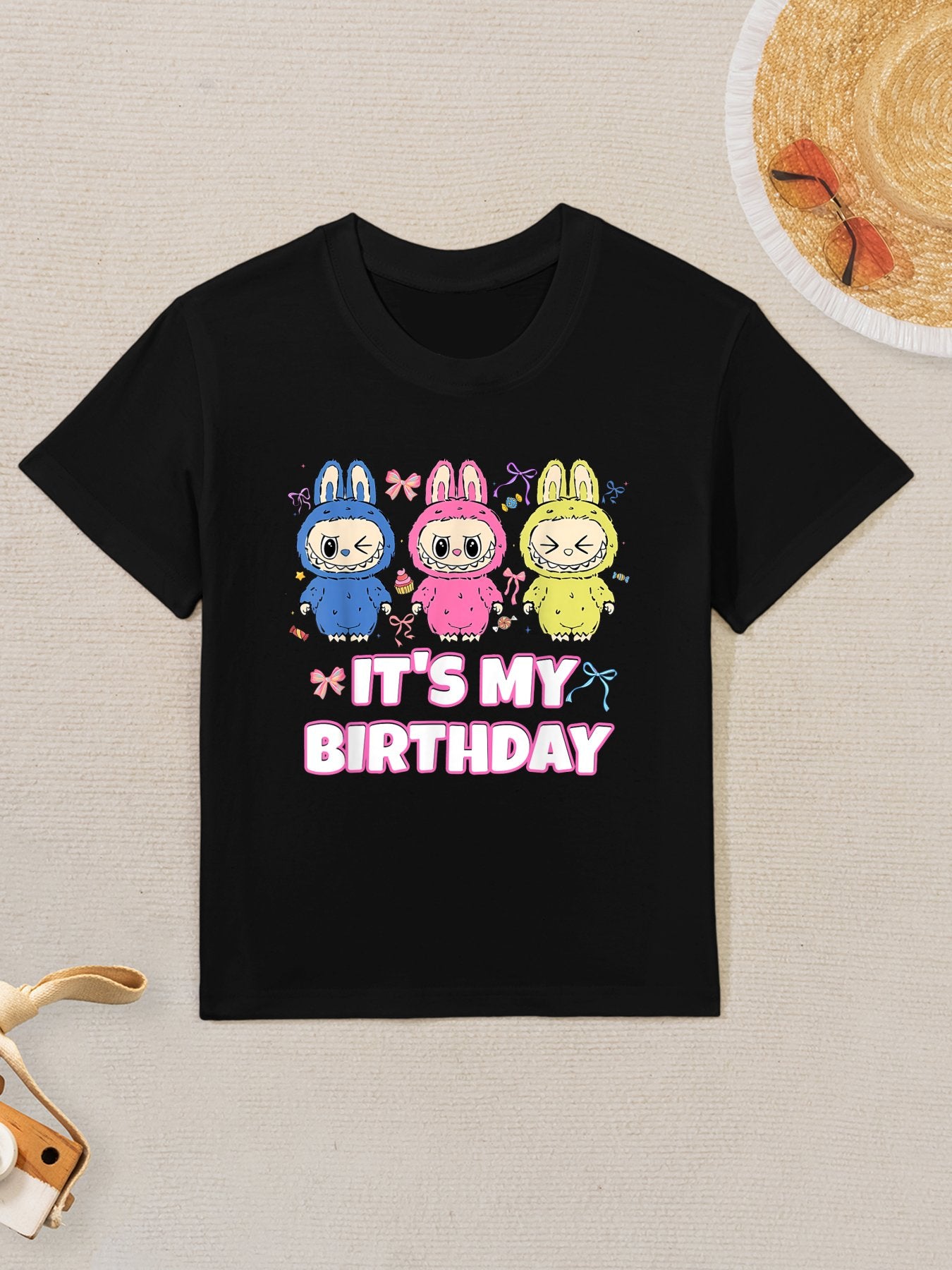 Kids Groovy It's My Birthday Girls Kidsns Labubu Bday Kids T-Shirt
