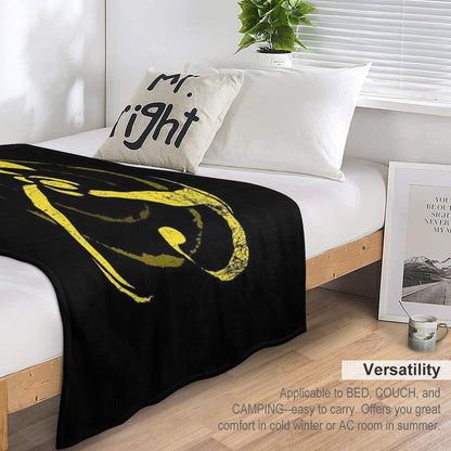 Yellow Sign - King in Yellow Throw Blanket